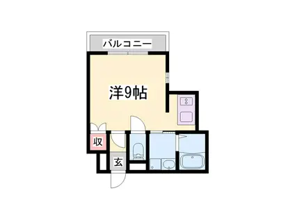 ハイマート須磨(ワンルーム/2階)の間取り写真