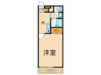 レオネクストLUCE高松(1K/1階)の間取り写真