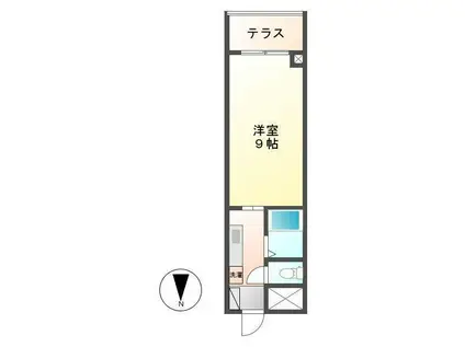ハイライフ加賀(1K/3階)の間取り写真