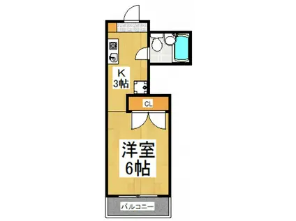 グリーンロードマンション飯田(1K/4階)の間取り写真