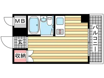 リオーラ神戸(ワンルーム/1階)の間取り写真