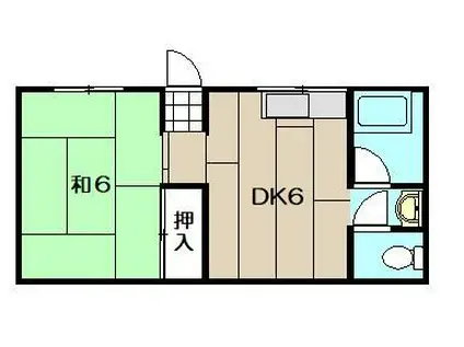 CASA.8(1DK/1階)の間取り写真