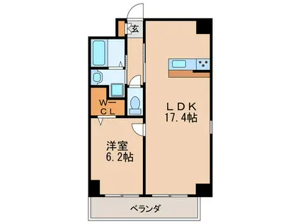 IZUMI TRES(1LDK/2階)の間取り写真