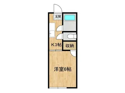コスモハイツ(1K/1階)の間取り写真