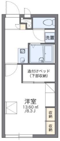 レオパレス千代ヶ丸A&A(1K/2階)の間取り写真