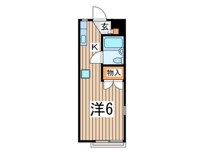 エスペランサ(1K/1階)の間取り写真
