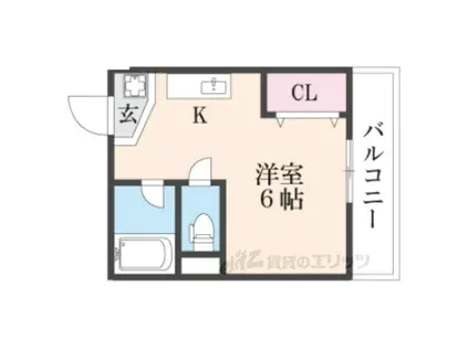 アマデウス(ワンルーム/3階)の間取り写真