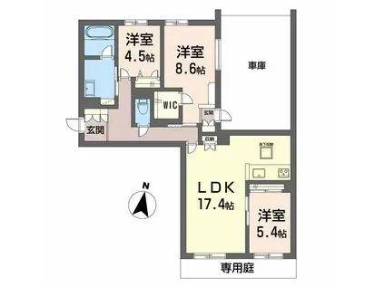 シャーメゾン春日(3LDK/1階)の間取り写真