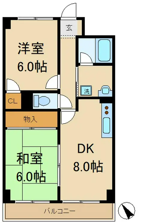 アルデール三郷 B棟 4階階 間取り