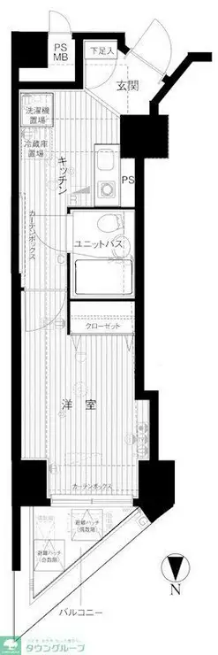 メインステージ東神田 5階階 間取り