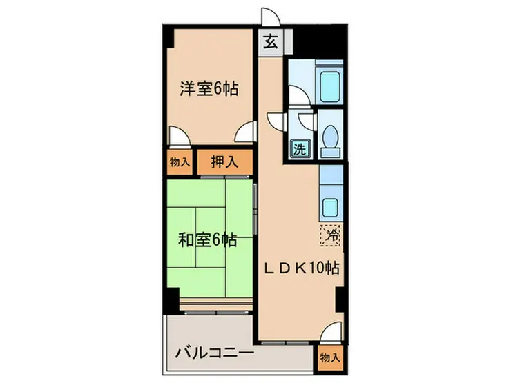 マンションハピネス 3階階 間取り