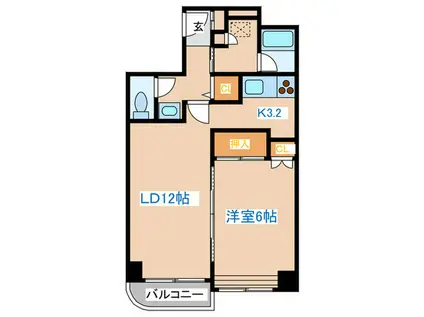 ヴィラプリンス(1LDK/5階)の間取り写真