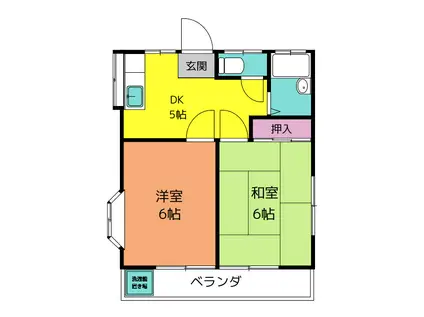 野田アパート(2DK/2階)の間取り写真
