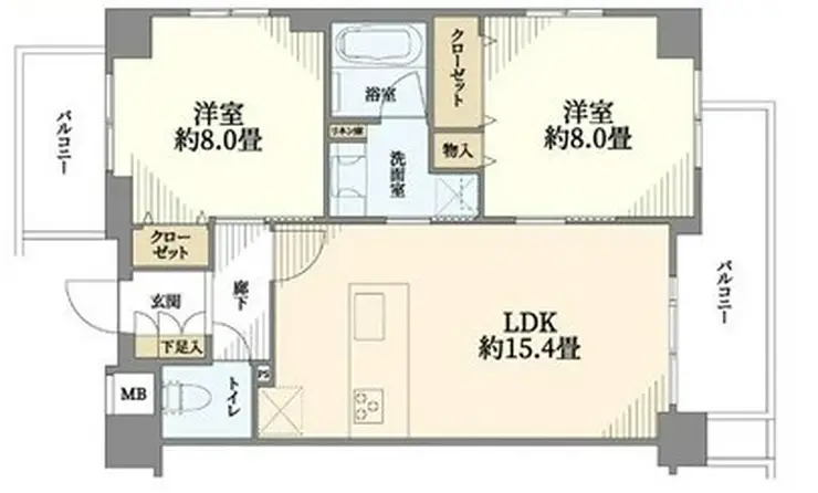 パレステージ山手石川町 2階階 間取り