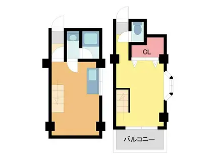 ファミール壱番館(1DK/2階)の間取り写真