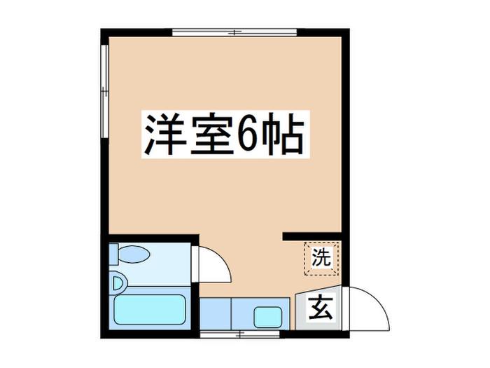 ツカサコーポ柏台(ワンルーム/2階)の間取り写真