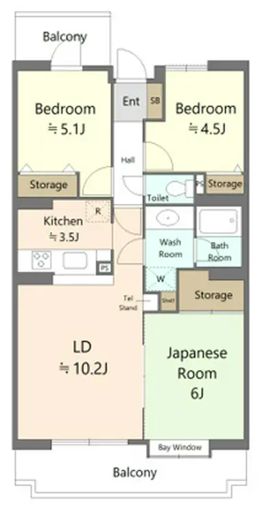 ダイアパレス青梅新町 7階階 間取り