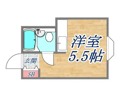 メゾン・ド山手(ワンルーム/2階)の間取り写真