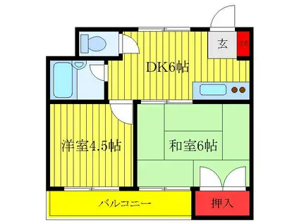 ADAMAS(2DK/8階)の間取り写真