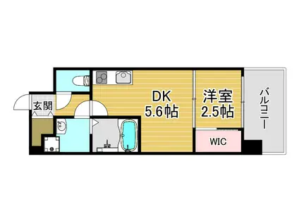 セレニテ福島プリエ(1DK/13階)の間取り写真