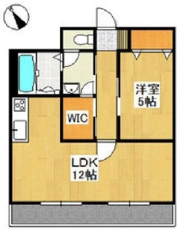 エストレーラ倉敷(1LDK/6階)の間取り写真