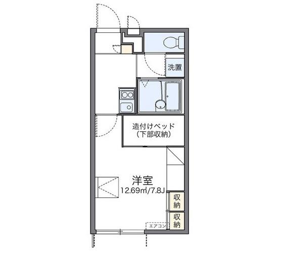 レオパレスパル北方III(1K/1階)の間取り写真