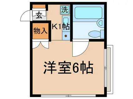 アーバングレイス(ワンルーム/2階)の間取り写真