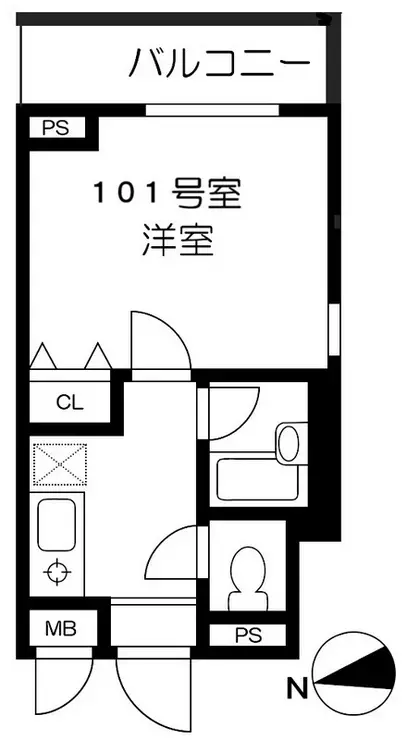 ルート大倉山マンションB 1階階 間取り