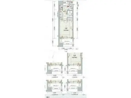 プレサンス桜通葵(1K/4階)の間取り写真