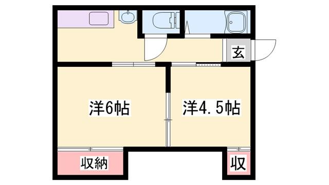 大崎マンション(2DK/2階)の間取り写真