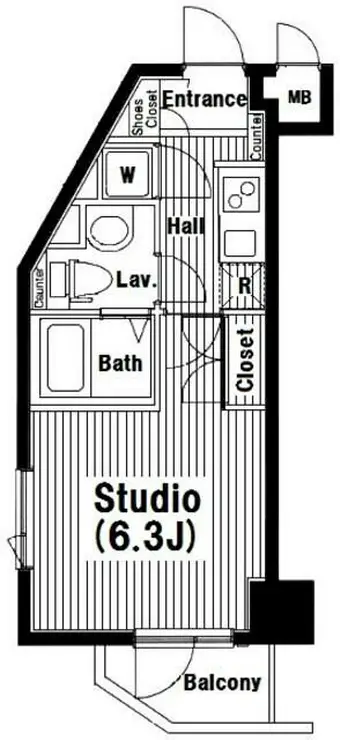 グランド・ガーラ南麻布 9階階 間取り