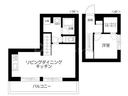 ES-GRANDE文京白山(1LDK/4階)の間取り写真