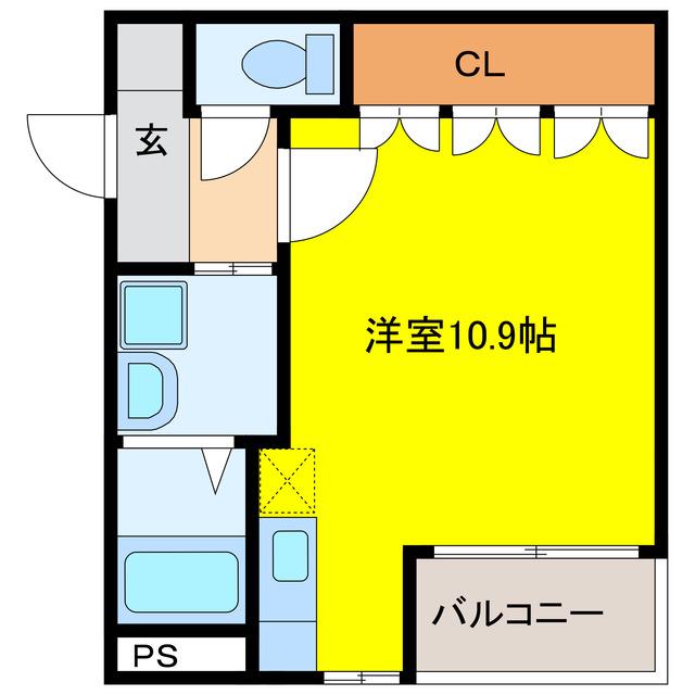 さくら SQUARE(ワンルーム/2階)の間取り写真