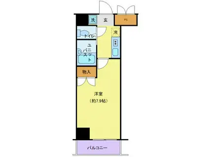 アイショウプラザ北五番丁(1K/3階)の間取り写真