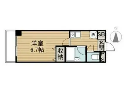 アクシーズVII(1K/3階)の間取り写真