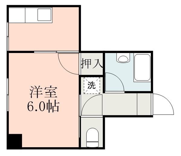別府甲突ビル(1K/4階)の間取り写真