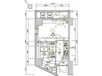 アルテシモ エスク(1K/8階)の間取り写真