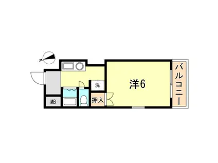 サントロペ(ワンルーム/4階)の間取り写真