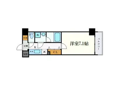 クレヴィスタ板橋西台(1K/5階)の間取り写真