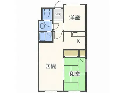 エルドラード元町(2LDK/2階)の間取り写真