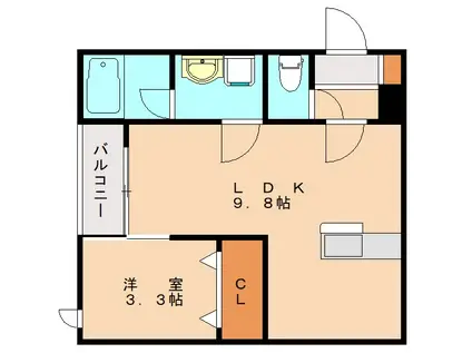 Jプレミアムリゾート(1LDK/3階)の間取り写真