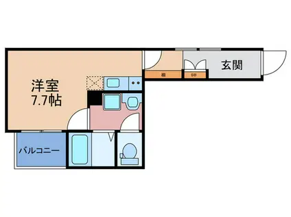 マークス塚本(ワンルーム/1階)の間取り写真