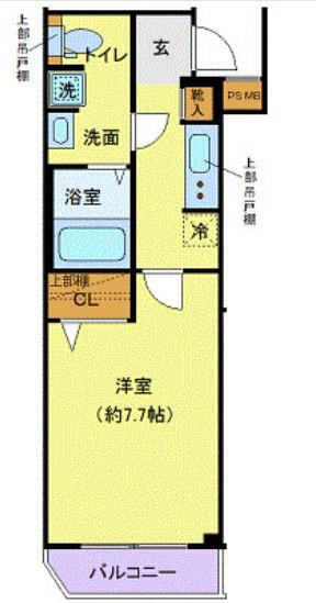 クレヴィスタ赤羽(1K/2階)の間取り写真