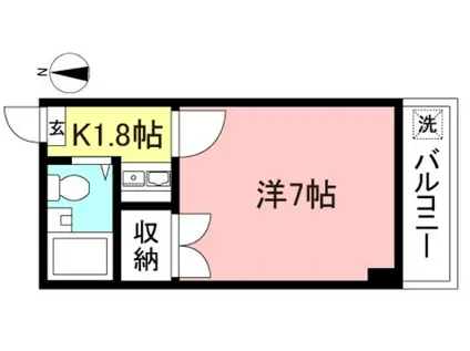 コーポリヴァー(1K/3階)の間取り写真