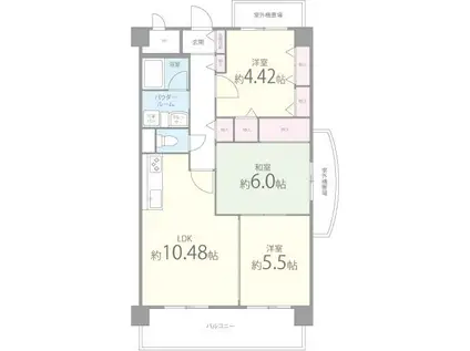 メゾンポレール(3LDK/2階)の間取り写真