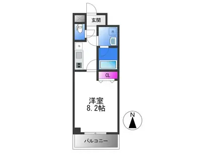 SA-COURT(1K/7階)の間取り写真