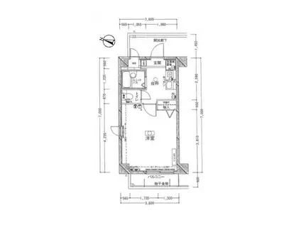 ロイヤルガーデン千鳥町(1K/2階)の間取り写真