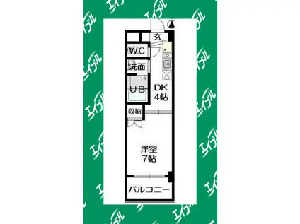 FULL HOUSE YAGOTO(1DK/2階)の間取り写真