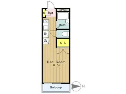 小島ビル(1K/2階)の間取り写真