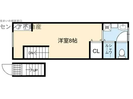森ノ宮ハウス(ワンルーム/2階)の間取り写真